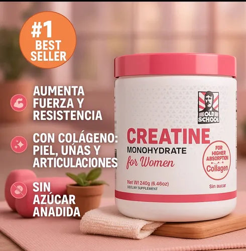 Creatina Monohidratada Old School para Mujeres